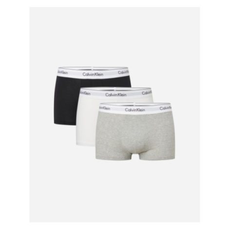 Pánske boxerky NB2380A MP1 čierna/biela/sivá - Calvin Klein černá/šedá/bílá