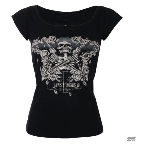 Tričko metal ROCK OFF Guns N' Roses Skeleton Čierna