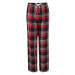 SF (Skinnifit) Dámske flanelové pyžamové nohavice - Červená / tmavomodrá