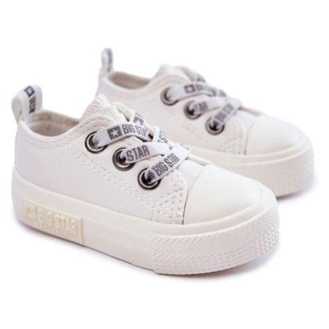 Kids Leather Sneakers BIG STAR KK374058 White