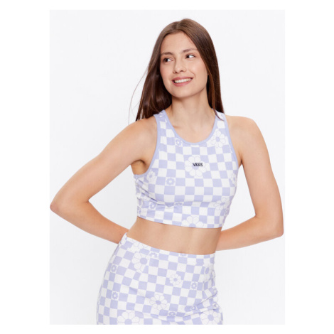 Vans Top Longline Racerback Print Bralette VN00073R Fialová Regular Fit