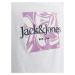 Jack & Jones Junior Tričko 'JORLAFAYETTE'  orchideová / čierna / biela