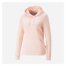 Puma mikina Ess Embroidery Hoodie Tr pink