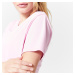 Dámske tričko 120 slim na fitness s krátkym rukávom svetloružové