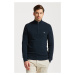 SVETER GANT COTTON PIQUE HALF ZIP EVENING BLUE