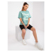 Green Cotton Casual Jade T-Shirt