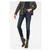 Rifle - G-STAR Lynn Zipper Mid Skinny Wmn oceľovo-modré