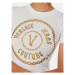 Versace Jeans Couture Tričko 77HAHT02 CJ03T Biela Slim Fit