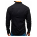 Čierna pánska vzorovaná košeľa s dlhými rukávmi BOLF 8843