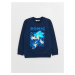 LC Waikiki Crew Neck Sonic Printed Long Sleeve Boy's Sweatshirt