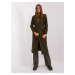 Khaki long coat with belt OH BELLA