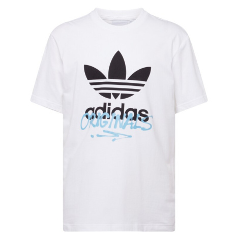 ADIDAS ORIGINALS Tričko 'STREET 1'  svetlomodrá / čierna / biela