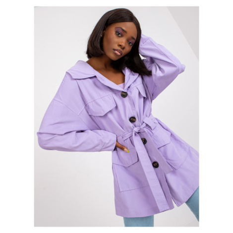 Purple coat with pockets