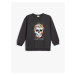 Koton Skull Printed Long Sleeve Crew Neck Sweatshirt