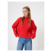 Koton Oversize Knitwear Sweater High Collar Textured Long Sleeve