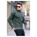 Madmext Light Khaki Turtleneck Knitwear Sweater 5758