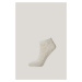 PONOŽKY GANT MONOGRAM INTARSIA ANKLE SOCKS CREAM