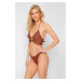 Trendyol Brown Regular Bikini Bottom