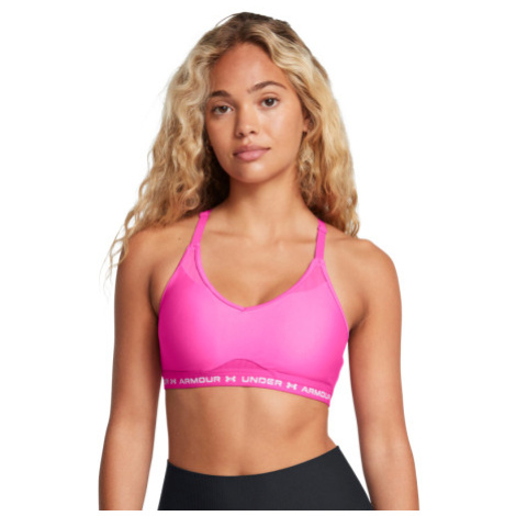 Dámska tréningová športová podprsenka UNDER ARMOUR UA Crossback Low Bra-PNK