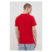 Bavlnené tričko Superdry červená farba, s potlačou