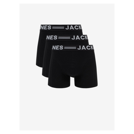 Set of three black boxer shorts Jack & Jones Sense - Men