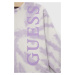 Dievčenské bavlnené šaty Guess fialová farba, mini, áčkový strih