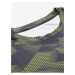 Sivo-zelené pánske vzorované športové tričko ALPINE PRO Quatr
