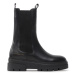 Tommy Hilfiger Členková obuv s elastickým prvkom Monochromatic Chelsea Boot FW0FW06730 Čierna