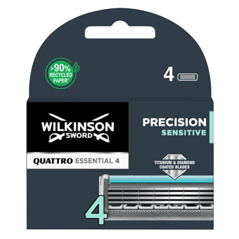 Wilkinson Sword Quattro titanium sensitve náhradná hlavica 4 ks