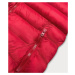 Tmavo červená krátka dámska prešívaná vesta (23077-275)