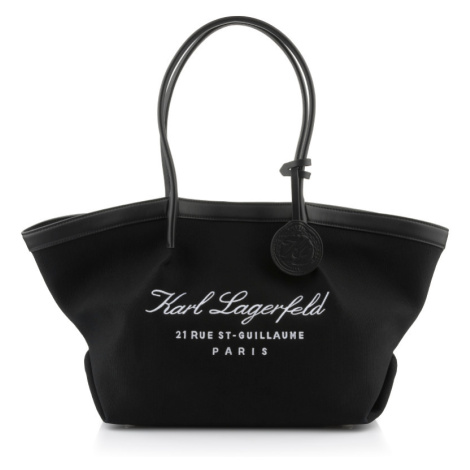 Kabelka Karl Lagerfeld Hotel Karl Md Tote Canvas Black