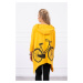 Sweatshirt with mustard cycling print