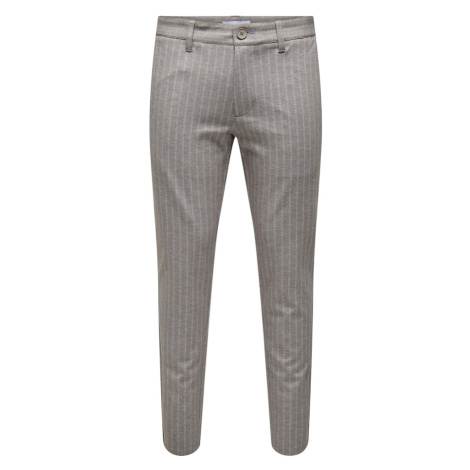 Only & Sons Chino nohavice 'MARK'  sivá / biela