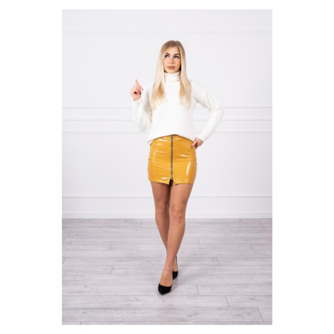 Two-layer skirt with express mustard
