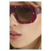 Slnečné okuliare Moschino dámske, fialová farba