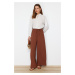 Trendyol Brown Loose Leg Woven Pants