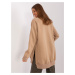 CAMEL VYTEPLENÁ OVERSIZE MIKINA BEZ KAPUCNE EM-BL-664.98P-BROWN