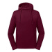 Burgundy Unisex Sweatshirt Pure Organic High Collar Hooded Sweat Russell