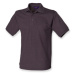 Henbury Pánske polo tričko H400 Dark Grey -Solid