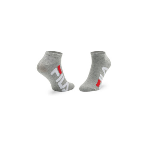 Fila Súprava 2 párov kotníkových ponožiek unisex Invisible F9199 Sivá