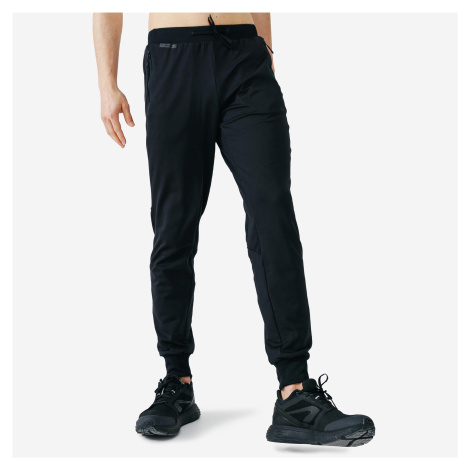 Pánske bežecké nohavice Warm+ čierna KALENJI