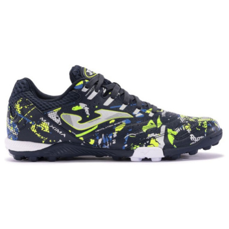 Pánske futbalové kopačky turfy JOMA Maxima M TF navy blue fluorescent yellow