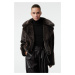 Trendyol Dark Brown Regular Fit Short Fur Coat