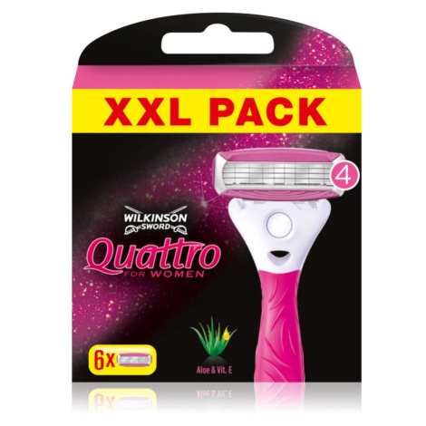 Wilkinson Sword Quattro for Women Aloe & Vit. E náhradné hlavice