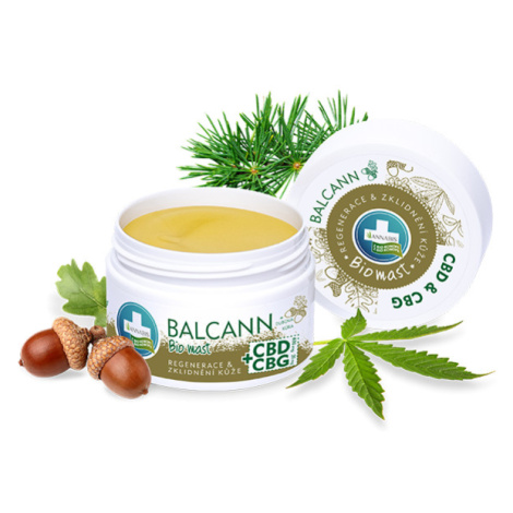 BALCANN CBD + CBG BIO konopná masť s dubovou kôrou - 50 ml - Annabis