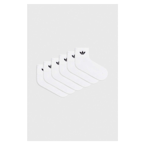 Ponožky adidas Originals 6-pak biela farba, IJ5627