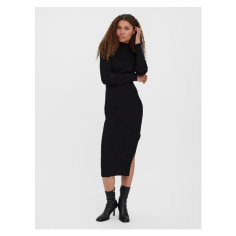 Vero Moda Úpletové šaty Willow 10277185 Čierna Slim Fit