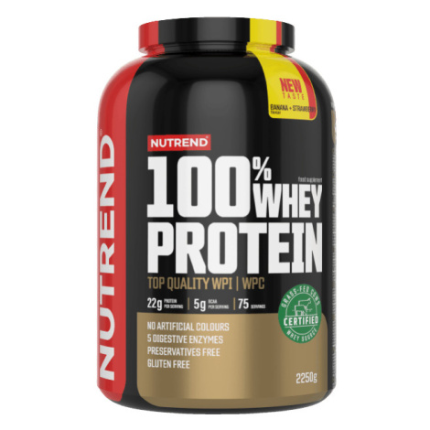 Nutrend 100% Whey Protein, Banán/jahoda 2250 g