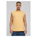 Sleeveless T-shirt with open brim