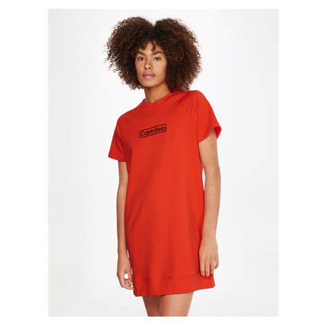 Oranžová dámska nočná košeľa Calvin Klein Underwear